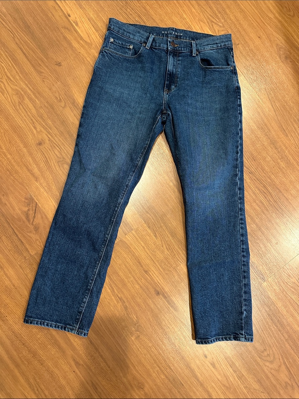 Classic Straight Fit Men's Jeans - Dark Blue
